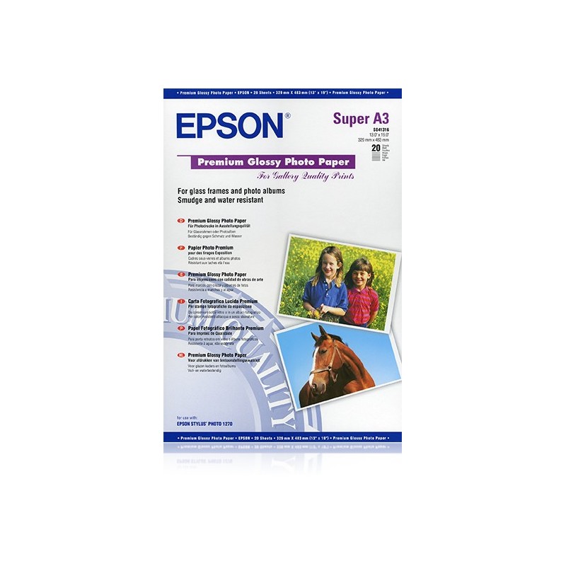 Epson Premium Glossy Photo Paper printing paper A3+ (330x483 mm) Gloss 20 sheets