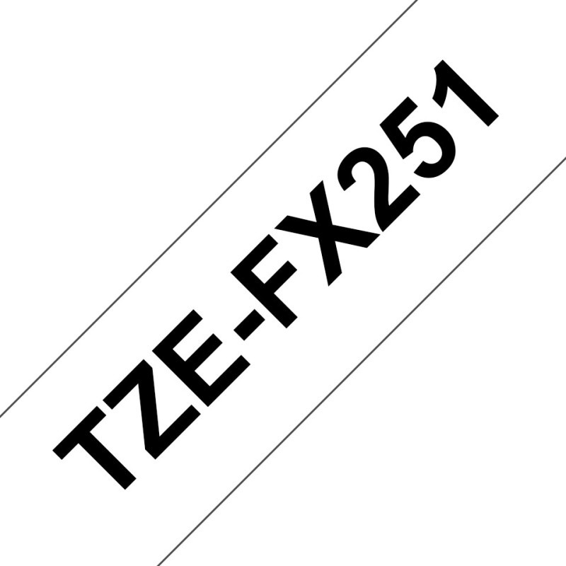 TZe-FX251 - Klebstoff - Schwarz auf Weis - Rolle (2,4 cm x 8 m)