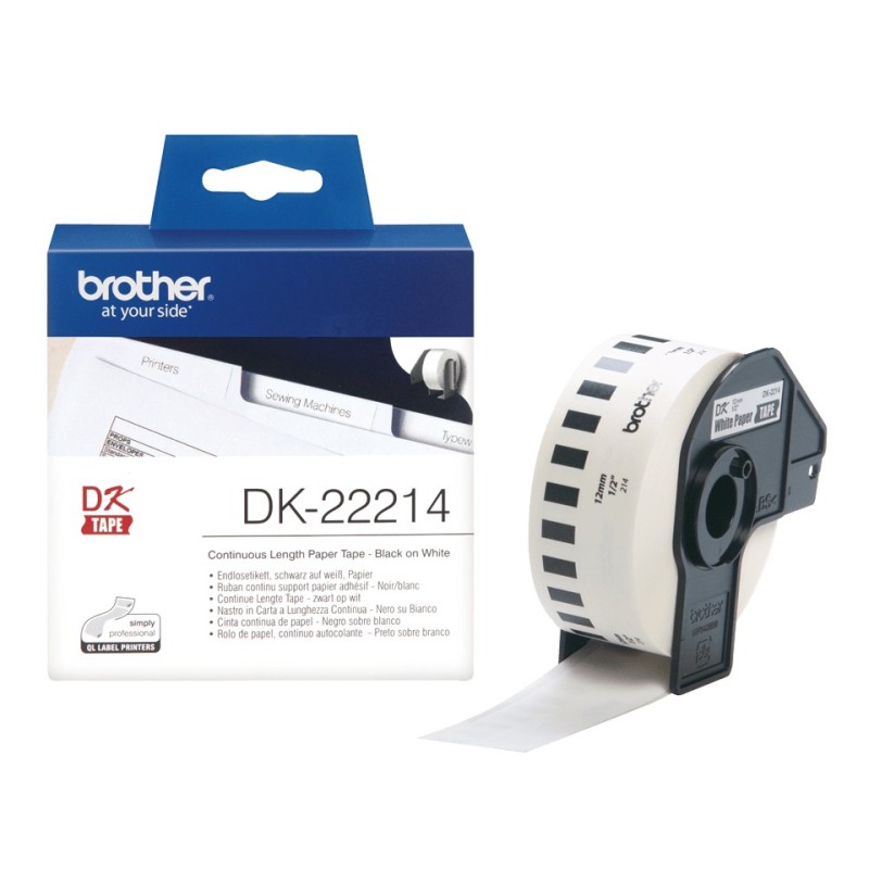 Brother DK-22214 label-making tape Black on white