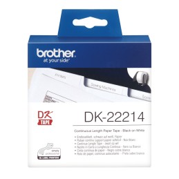 Brother DK-22214 nastro per etichettatrice Nero su bianco