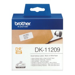 Brother DK-11209 nastro per etichettatrice Nero su bianco