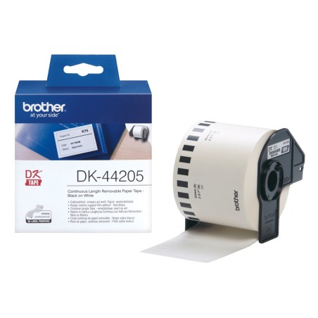 Brother DK-44205 nastro per etichettatrice Nero su bianco