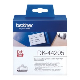 Brother DK-44205 nastro per etichettatrice Nero su bianco