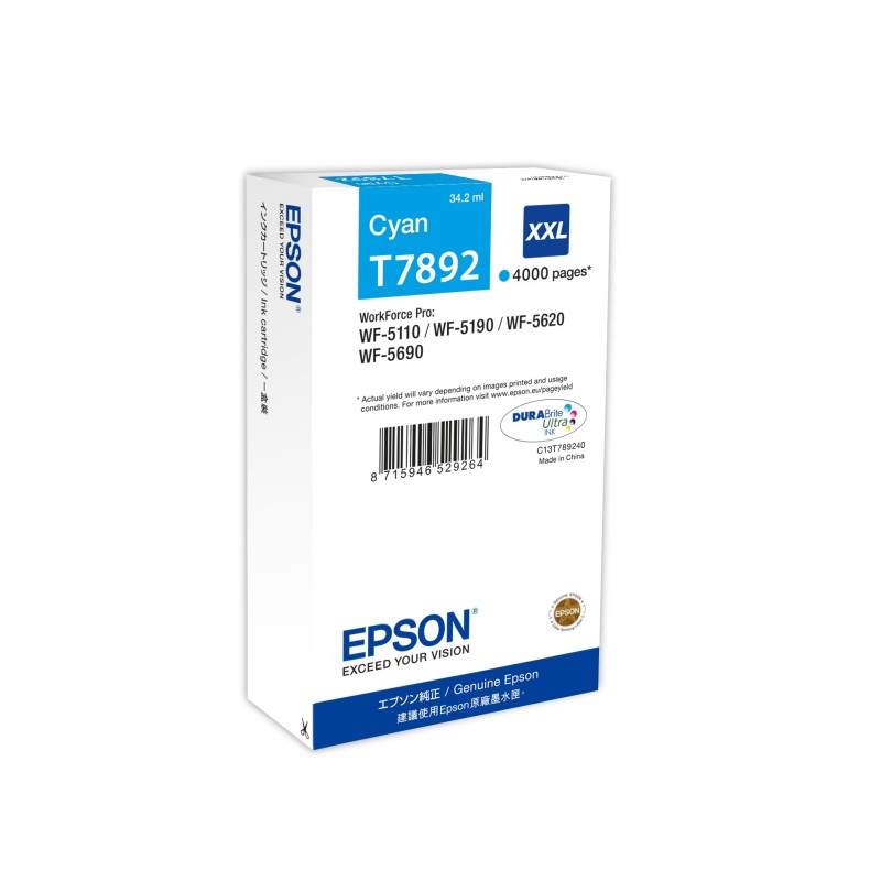 Epson T7892 ink cartridge 1 pc(s) Original Extra (Super) High Yield Cyan