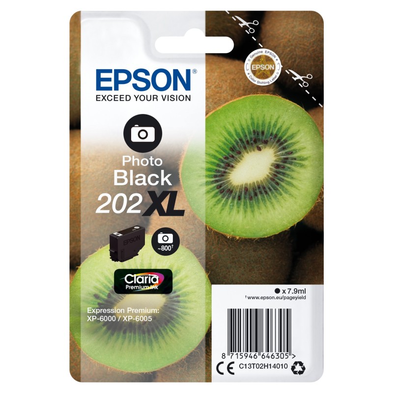 Epson Kiwi 202XL ink cartridge 1 pc(s) Original High (XL) Yield Photo black