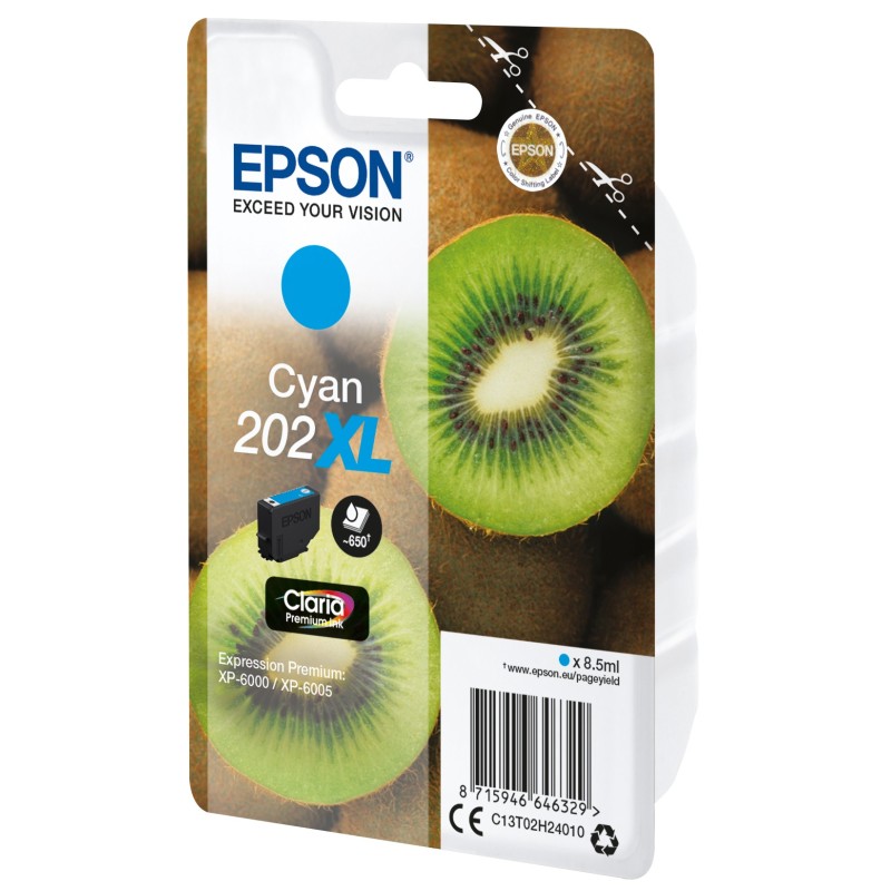 Epson Kiwi 202XL ink cartridge 1 pc(s) Original High (XL) Yield Cyan