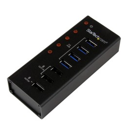 StarTech.com Hub USB 3.0 alimentato a 4 porte con 3 porte di ricarica USB dedicate (2 x 1A e 1 x 2A) - Box esterno in metallo