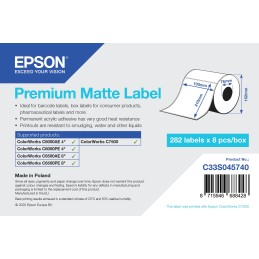 Epson Premium Matte Label - Die-Cut Roll  105mm x 210mm, 282 labels