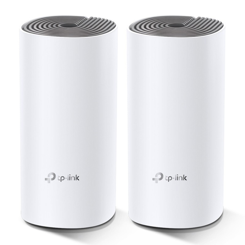 TP-Link Deco E4 (2-pack) Dual-band (2.4 GHz / 5 GHz) Wi-Fi 5 (802.11ac) White, Gray Internal