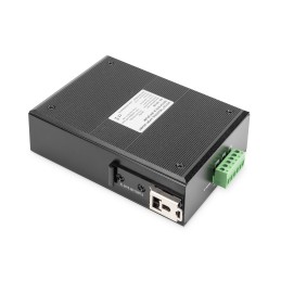 Digitus Switch PoE di rete Gigabit Ethernet a 4 porte, industriale, non gestito, 2 Uplink SFP