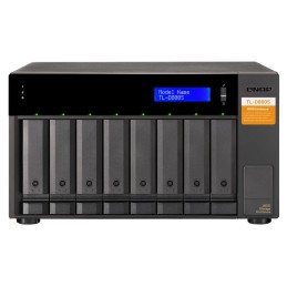 QNAP TL-D800S contenitore di unità di archiviazione Box esterno HDD SSD Nero, Grigio 2.5 3.5"