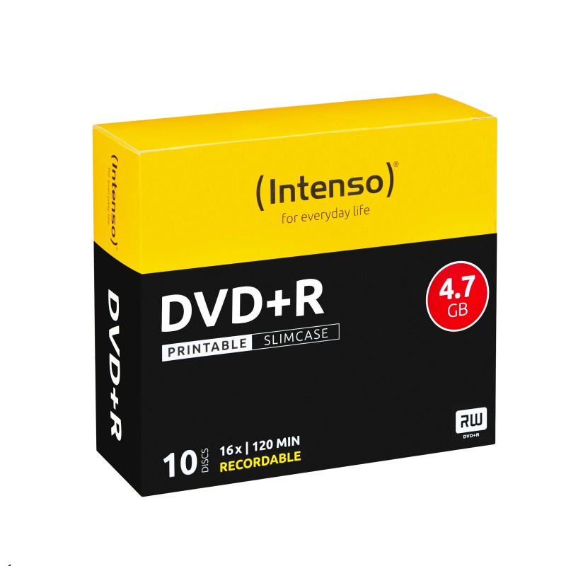 10 x DVD+R - 4.7 GB 16x - mit Tintenstrahldrucker bedruckbare Oberflache