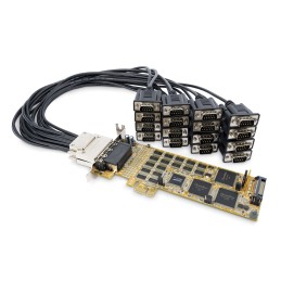 StarTech.com Scheda seriale PCI Express a16 porte DB9 RS232 - Staffa a Profilo basso (installata) e completo - Adattatore