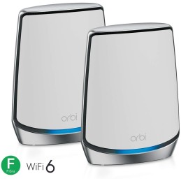 NETGEAR Orbi RBK852 AX6000 WiFi 6 Mesh System Banda tripla (2.4 GHz 5 GHz 5 GHz) Wi-Fi 6 (802.11ax) Grigio, Bianco 8 Interno