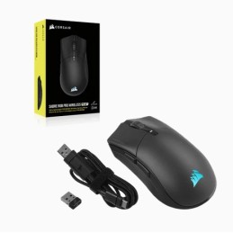 Corsair SABRE RGB PRO WIRELESS CHAMPION mouse Mano destra RF Wireless + Bluetooth + USB Type-A Ottico 26000 DPI