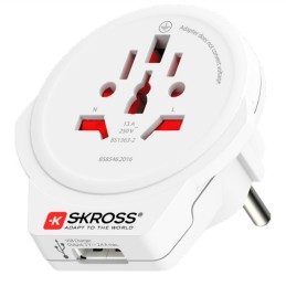 Skross 1.500266 adattatore per presa di corrente Tipo F Universale Bianco