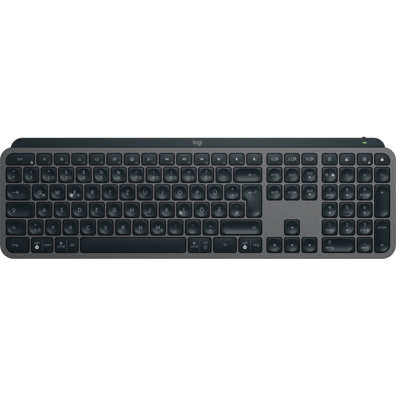 Logitech MX Keys S keyboard RF Wireless + Bluetooth QWERTZ German Graphite