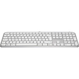 Logitech MX Keys S tastiera RF senza fili + Bluetooth QWERTZ Tedesco Alluminio, Bianco