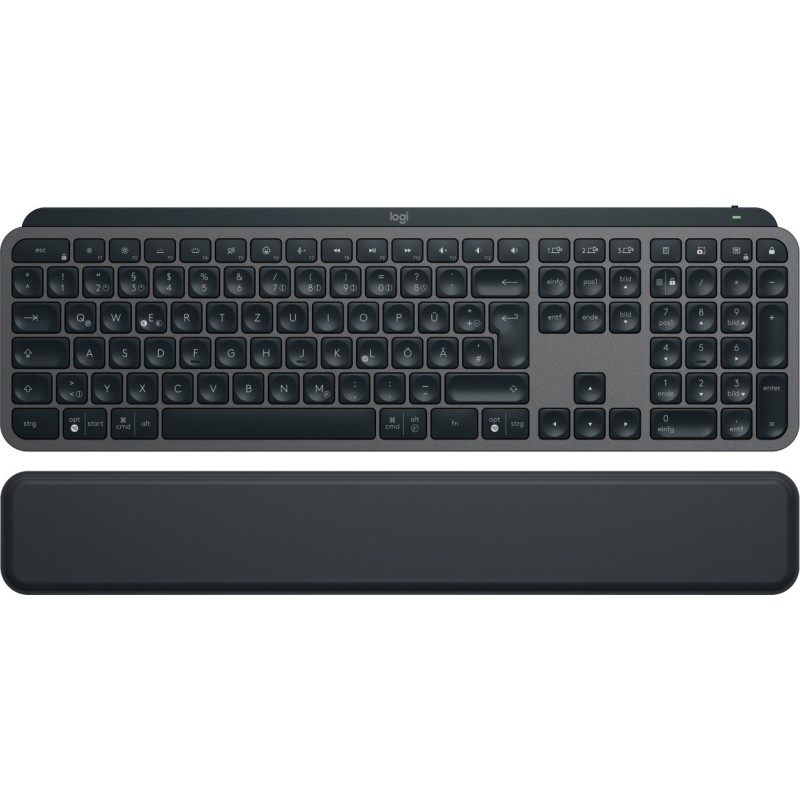 Logitech MX Keys S Plus Graphite + MX Palm Rest (Handballenauflage) Bundle