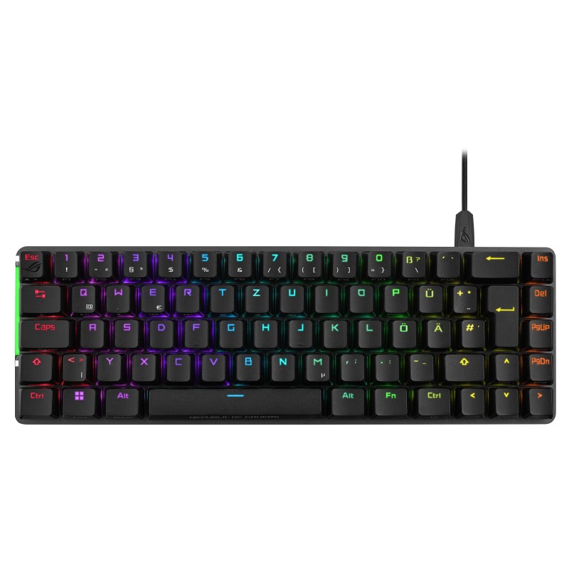 ASUS ROG Falchion Ace BLK tastiera USB QWERTZ Tedesco Nero