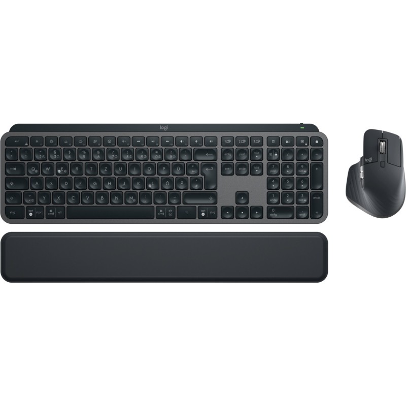 Logitech MX Keys S Combo keyboard Mouse included RF Wireless + Bluetooth QWERTZ German Graphite