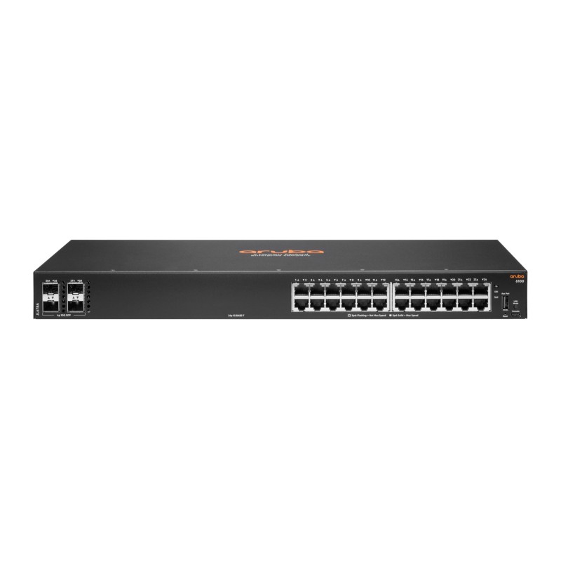 Aruba 6100 24G 4SFP+ Gestito L3 Gigabit Ethernet (10 100 1000) 1U Nero Aruba 6100 24G 4SFP+ Gestito L3 Gigabit Ethernet (10 100 1000) 1U Nero