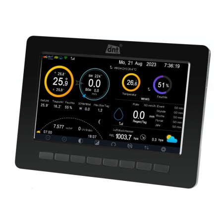 DNT DNT000008 stazione meteorologica digitale Nero TFT DC Batteria Wi-Fi