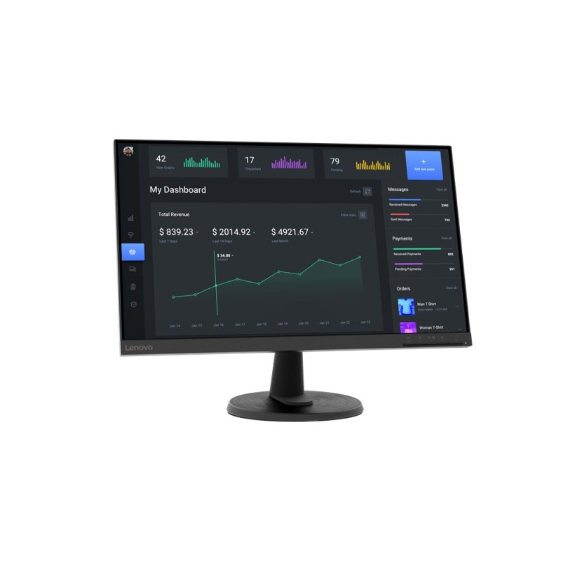 Lenovo D24-40 60,5cm (23,8") 16:9 Full HD VA LED Monitor HDMI/VGA 4ms 75 Hz