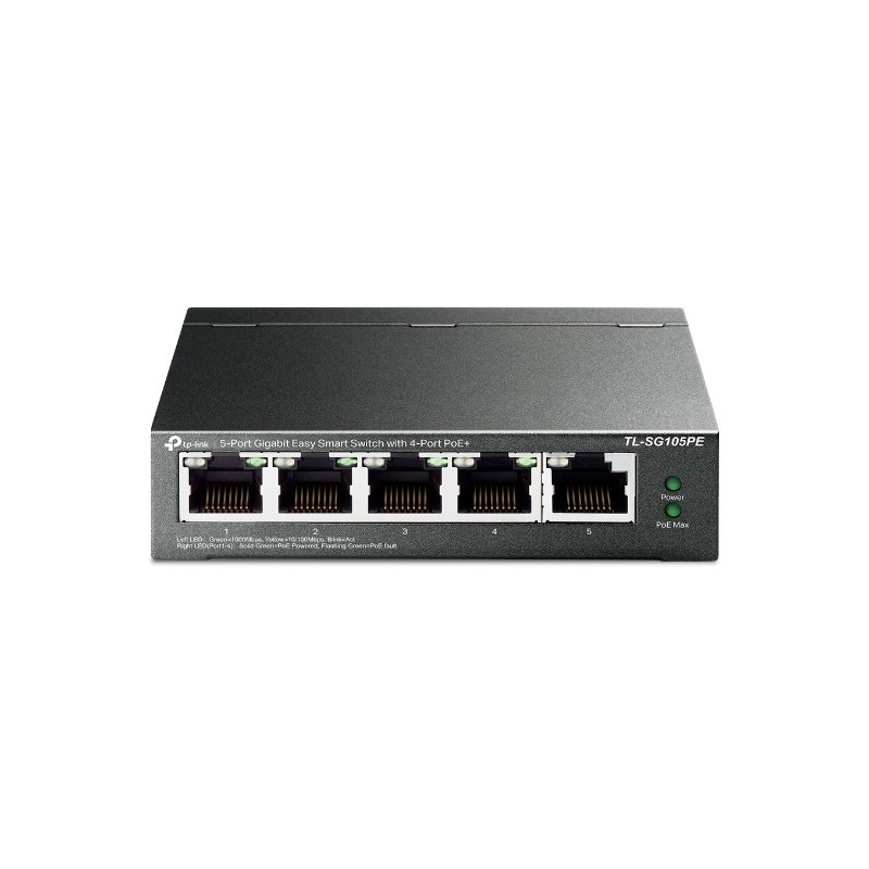 TL-SG105PE - Switch - managed - 5 x 10/100/1000 (4 PoE+)