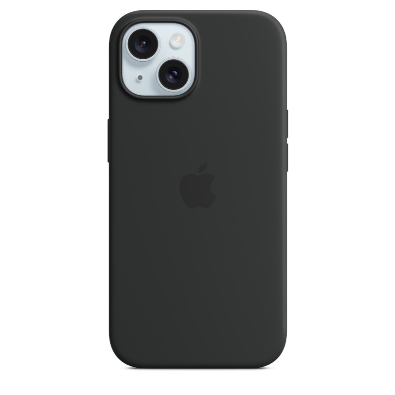 Apple Original iPhone 15 Silicone Case mit MagSafe - Schwarz