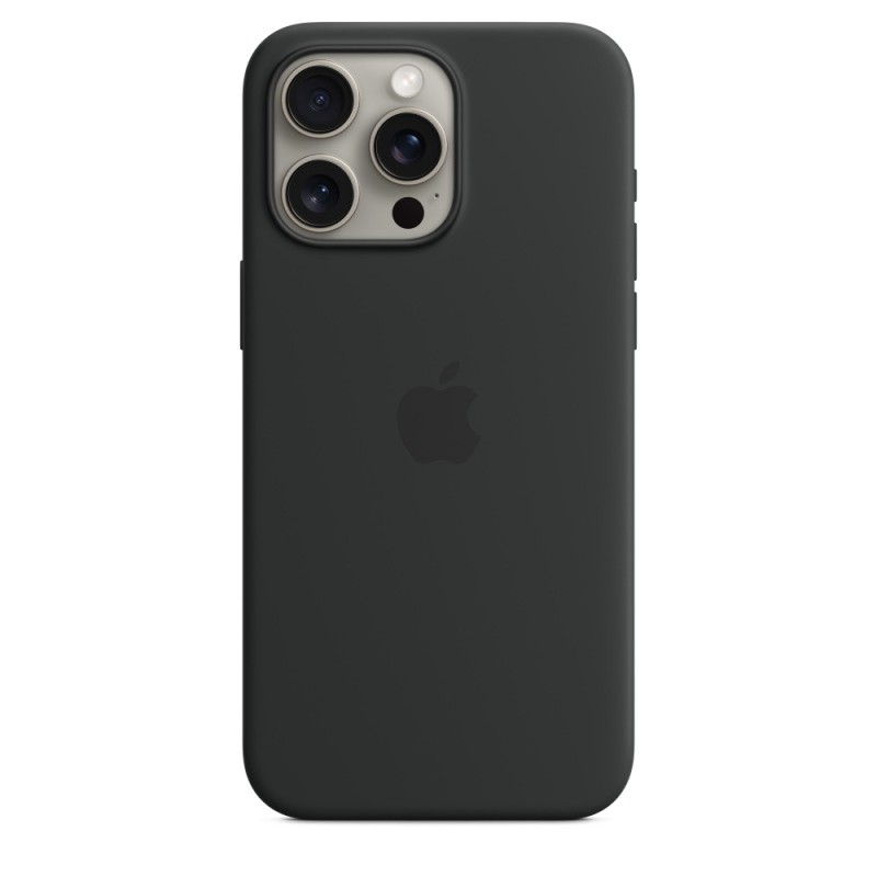 Apple Original iPhone 15 Pro Max Silicone Case mit MagSafe - Schwarz