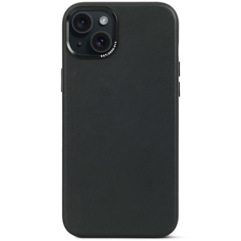 Decoded Leather Backcover für iPhone 15 Plus Black