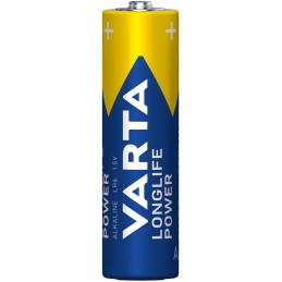 Varta Longlife Power, Batteria Alcalina, AA, Mignon, LR6, 1.5V, Blister da 4, Made in Germany