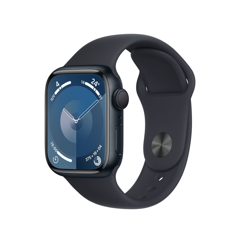 Apple Watch Series 9 GPS 41mm Aluminium Mitternacht Sportarmband Mitternacht S/M