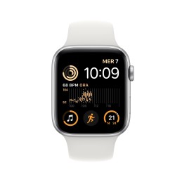 Apple Watch SE OLED 44 mm Digitale 368 x 448 Pixel Touch screen 4G Argento Wi-Fi GPS (satellitare)