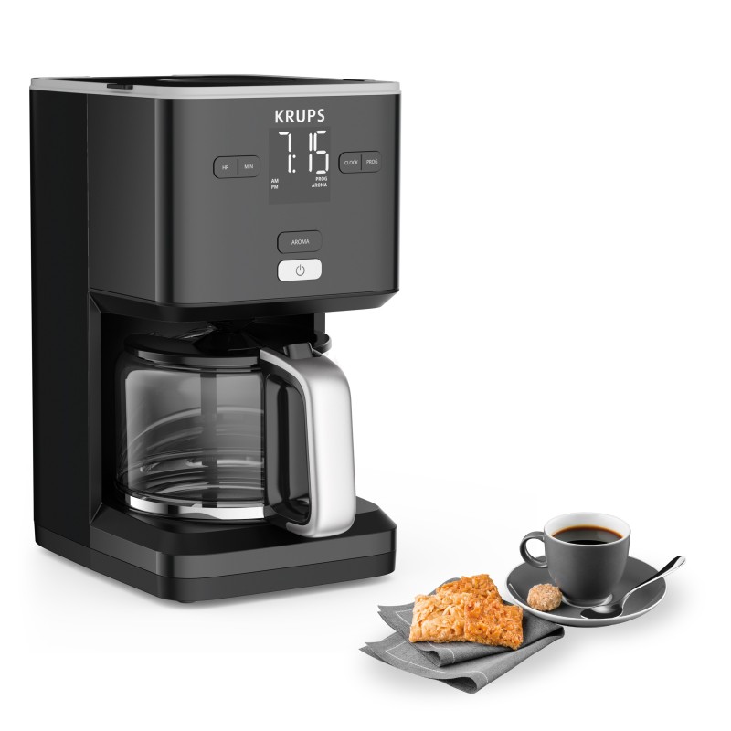 Krups KM6008 Filterkaffeemaschine SMART N LIGHT Schwarz 24h-Timer