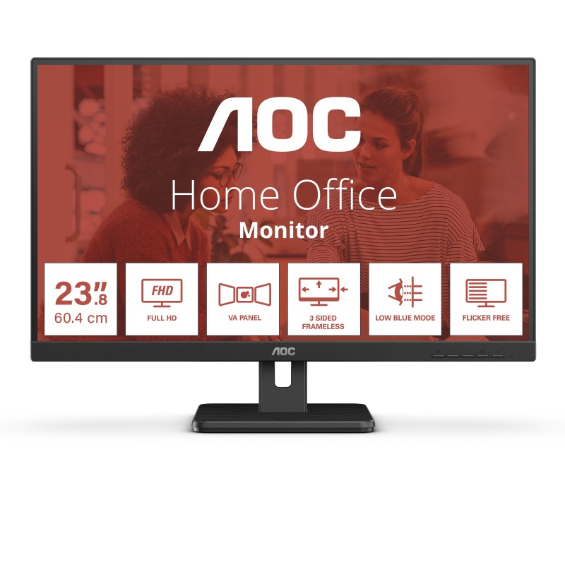 AOC 24E3UM 60,5cm (23,8") FHD VA Office Monitor 16:9 HDMI/DP/VGA/USB 75Hz 4ms