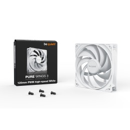 be quiet! Pure Wings 3 120mm PWM high-speed White Case per computer Ventilatore 12 cm Bianco 1 pz