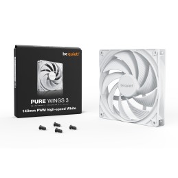 be quiet! Pure Wings 3 140mm PWM high-speed White Case per computer Ventilatore 14 cm Bianco 1 pz