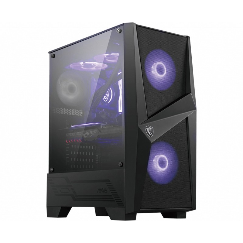 MSI MAG Forge 100M MIDI Tower Gaming Gehäuse, Echtglas Seitenfenster, RGB