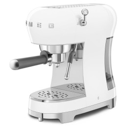 Smeg Macchina da Caffè Espresso Manuale 50's Style – Bianco LUCIDO – ECF02WHEU