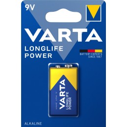 Varta Longlife Power, Batteria Alcalina, 9V, E-Block, 6LP3146