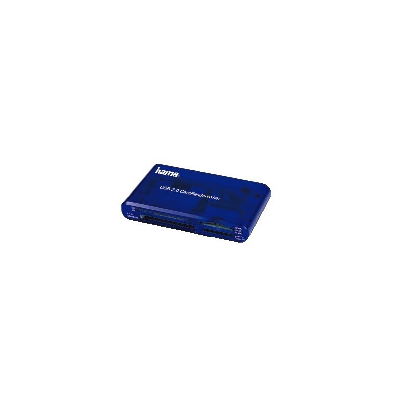 Hama USB CardReaderWriter 35in1 card reader Blue