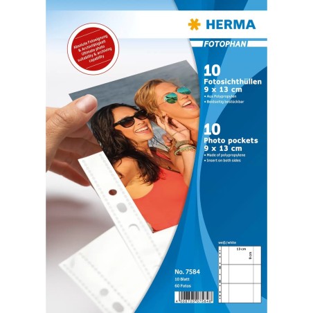 HERMA 7584 foglio di protezione 90 x 130 mm Polipropilene (PP) 10 pz