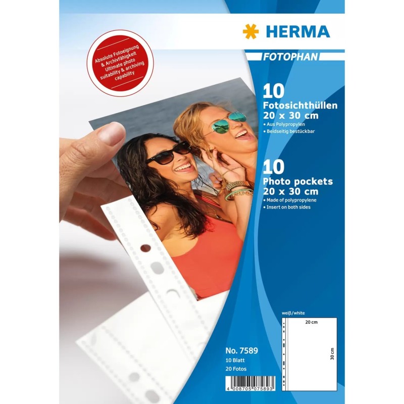 Herma Fotophan-Sichthullen 20x30 cm weiB 7589