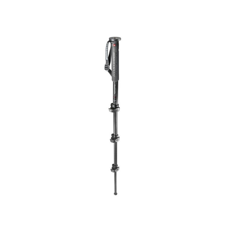 Manfrotto MPMXPROC4 monopiede per fotocamera 1 4, 3 8" Fibra di carbonio Nero