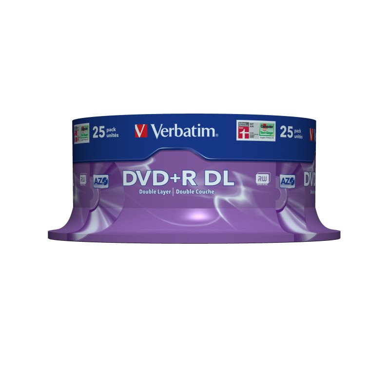 25 x DVD+R DL - 8.5 GB 8x - mattsilber