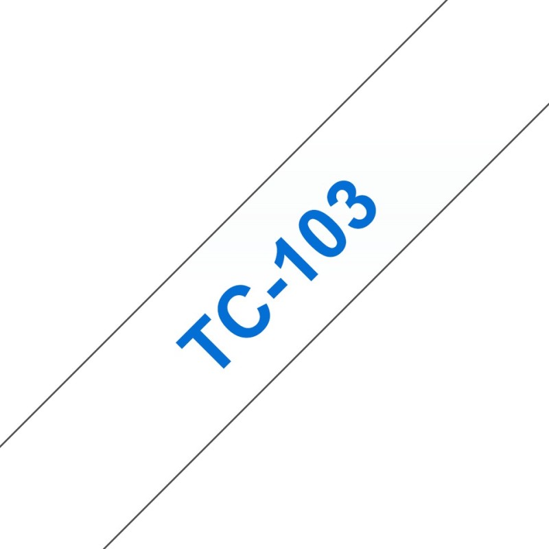 TC103 - 12 mm x 7.7 m - blau auf durchsichtig