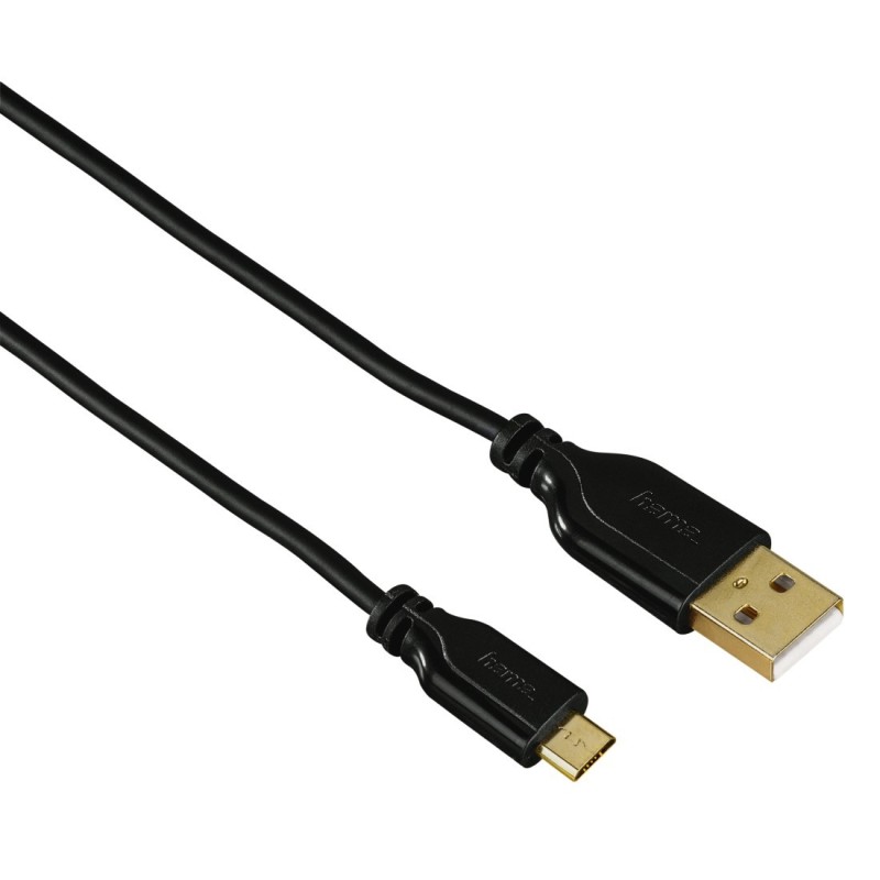 Hama 0.75m, USB2.0-A/USB2.0 Micro-B USB cable 29.5" (0.75 m) USB A Micro-USB B Black