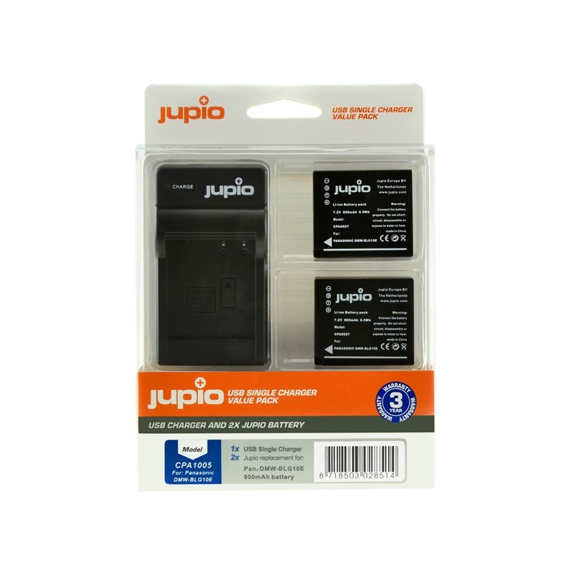 Jupio CPA1005 Batteria per fotocamera videocamera Ioni di Litio 900 mAh